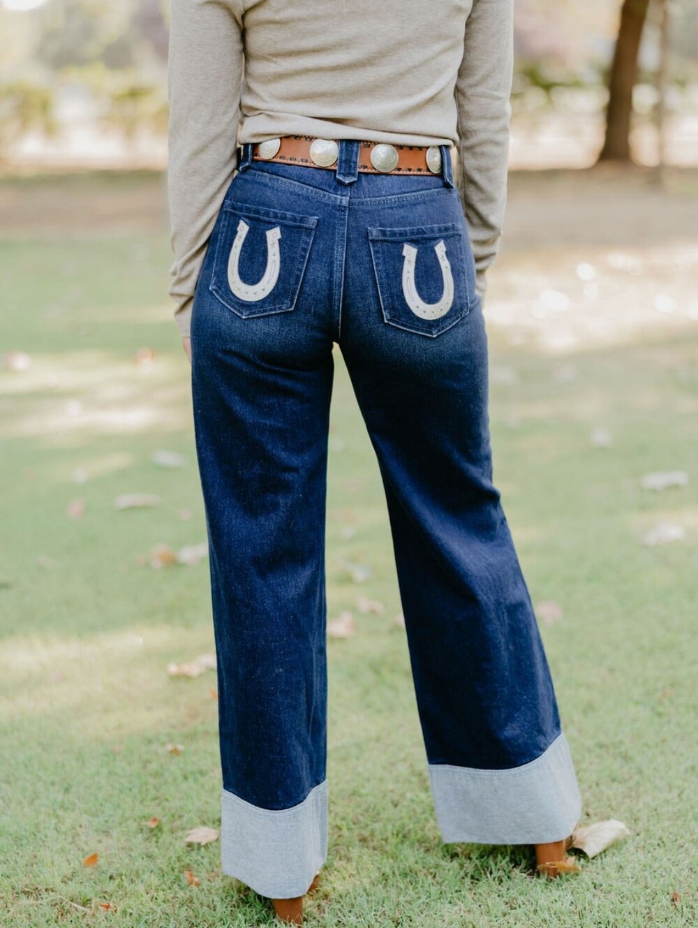 Rodeo Quincy Marvel Horseshoe Wide-Leg Jeans NWT (26)